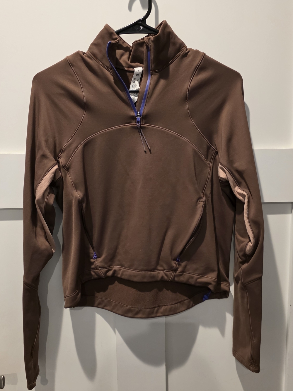 Lululemon Women's Tech Fleece Hiking 1/4 Zip Pullover 4 Dark Oxide Pink Clay